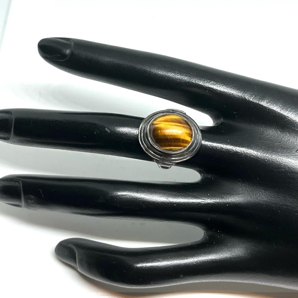 Vintage Sterling Silver Tigers Eye Ring